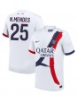 Paris Saint-Germain Nuno Mendes #25 Vieraspaita 2024-25 Lyhythihainen